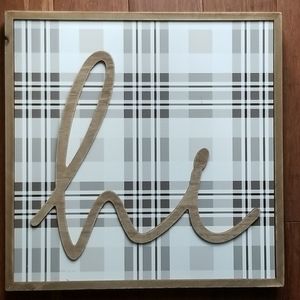 Hobby Lobby Hi Plaid Farmhouse Wood Decor Sign